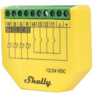 SHELLY LED-Lichtcontroller Plus RGBW, PM, BT, WLAN, Unterputz, gelb Shelly_Plus_RGBW_PM