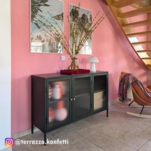 Sideboard 132 x 85 x 40cm Grün/Dunkelgrün