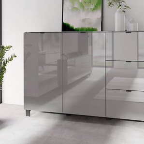 Sideboard 165 x 105 x 53cm Grau/Grau