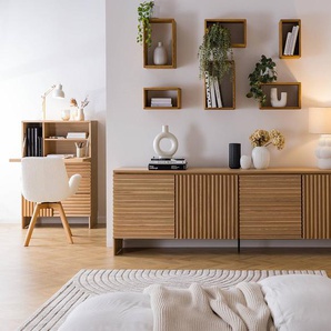 Sideboard 230 cm 231 x 75 x 40cm Braun/Beige