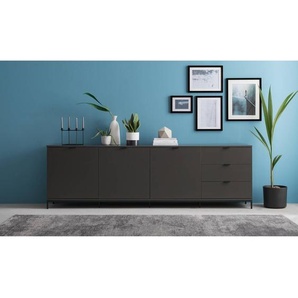 Sideboard HARMA 240 cm 240 x 74 x 40cm Grau/Dunkelgrau