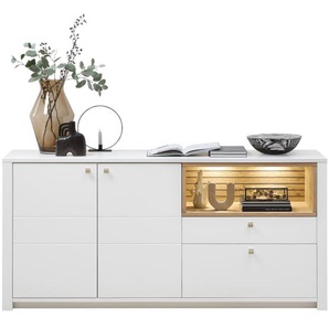 Sideboard Arktis, Eiche/weiß