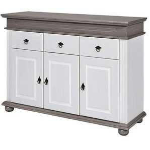 Sideboard aus Massivholz Fehmarn ¦ weiß ¦ Maße (cm): B: 141,3 H: 100 T: 46.3