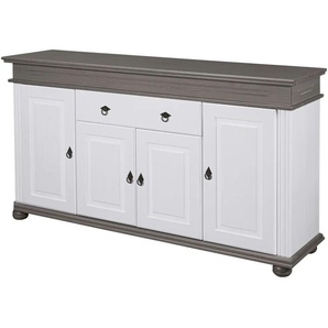 Sideboard aus Massivholz Fehmarn ¦ weiß ¦ Maße (cm): B: 181 H: 100 T: 46.3