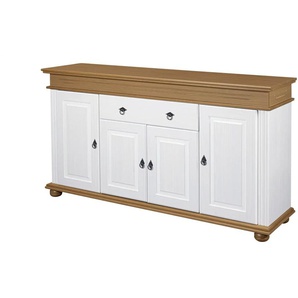 Sideboard aus Massivholz Fehmarn ¦ weiß ¦ Maße (cm): B: 181 H: 100 T: 46.3