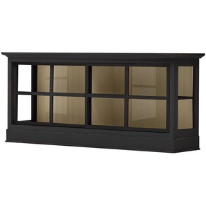 Sideboard I 191 x 84 x 49cm Schwarz/Schwarz/Pinie Creme
