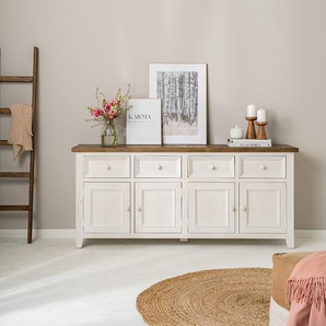 Sideboard II 180 x 80 x 45cm Weiß/Weiß
