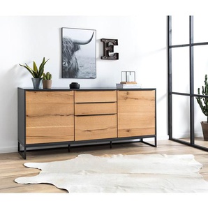 Sideboard I 184 x 85 x 40cm Braun/Grau