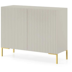 Sideboard  Lammelo ¦ beige ¦ Maße (cm): B: 92 H: 75 T: 38.0