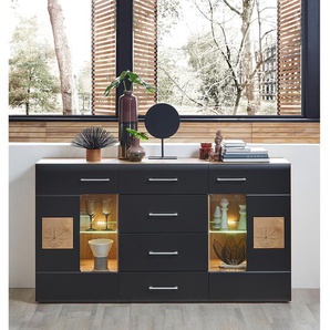 Sideboard Belloc 170 x 93 x 40cm Schwarz/Schwarz