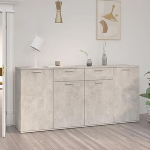 Sideboard Betongrau 160x36x75 cm Holzwerkstoff