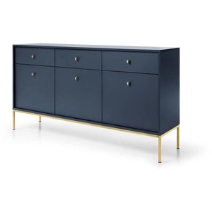 Sideboard  Molly ¦ blau ¦ Maße (cm): B: 153,4 H: 83,2