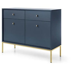 Sideboard - blau - Materialmix - 103,5 cm - 83,2 cm | Möbel Kraft