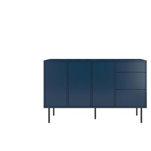 Sideboard - blau - Materialmix - 130 cm - 80 cm | Möbel Kraft