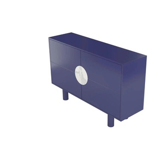 Sideboard - blau - Materialmix - 140 cm - 90 cm | Möbel Kraft