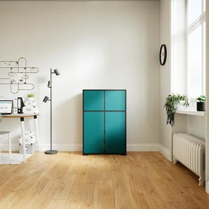 Sideboard Blaugrün - Designer-Sideboard: Türen in Blaugrün - Hochwertige Materialien - 79 x 119 x 34 cm, Individuell konfigurierbar