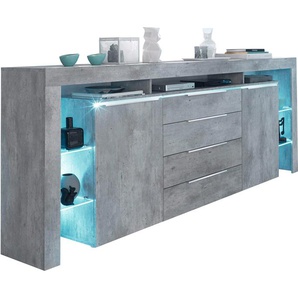 Sideboard BORCHARDT MÖBEL Lima Sideboards Gr. B: 192 cm, grau (beton, optik) Sideboards Bestseller