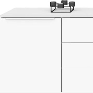 Sideboard BORCHARDT MÖBEL Sideboards Gr. B/H/T: 200 cm x 53 cm x 35 cm, hängend und stehend montierbar, 3, weiß (weiß matt, hg) Sideboards