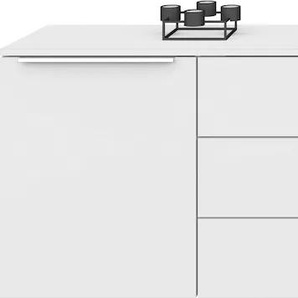 Sideboard BORCHARDT MÖBEL Sideboards Gr. B/H/T: 200 cm x 53 cm x 35 cm, hängend und stehend montierbar, 3, weiß (weiß matt) Sideboards