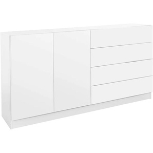 Sideboard BORCHARDT MÖBEL Vaasa Sideboards Gr. B/H/T: 152 cm x 79 cm x 35 cm, 4, 2, weiß (weiß matt) Sideboards Bestseller