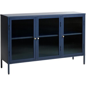 Sideboard 132 x 85 x 40cm Blau/Dunkelblau