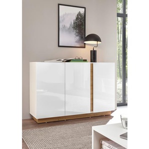 Sideboard II 138 x 91 x 40cm Weiß/Hochglanz Weiß