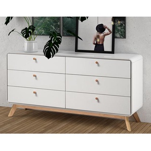 Sideboard 150 x 74 x 39cm Weiß/Weiß