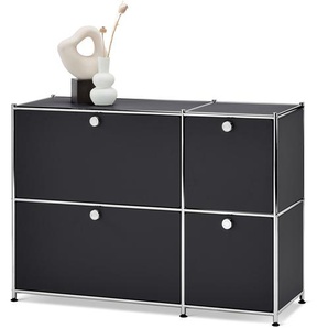 Sideboard »CN3« mit 4 Klappen, schwarz