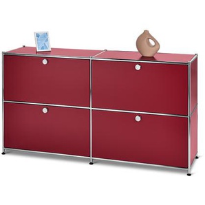 Sideboard »CN3« mit 4 Klappfächern, rot