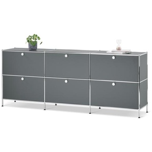 Sideboard »CN3« mit 6 Klappen, grau