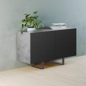 Sideboard DIVENTA Sideboards Gr. B/H/T: 110 cm x 67 cm x 45 cm, schwarz (beton schwarz) Sideboards