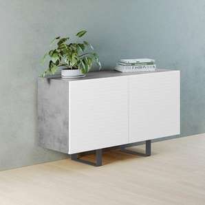 Sideboard DIVENTA Sideboards Gr. B/H/T: 110 cm x 67 cm x 45 cm, weiß (beton weiß) Sideboards