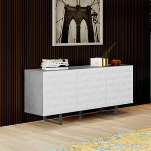 Sideboard DIVENTA Sideboards Gr. B/H/T: 165 cm x 67 cm x 45 cm, weiß (beton weiß) Sideboards Breite 165 cm