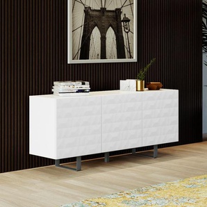 Sideboard DIVENTA Sideboards Gr. B/H/T: 165 cm x 67 cm x 45 cm, weiß (weiß weiß) Sideboards Breite 165 cm