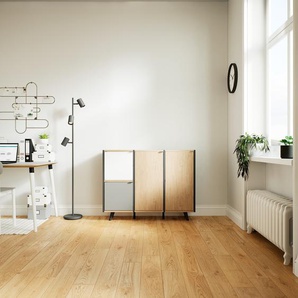 Sideboard Eiche - Designer-Sideboard: Türen in Eiche - Hochwertige Materialien - 118 x 91 x 34 cm, Individuell konfigurierbar