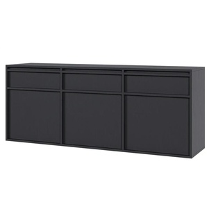 Sideboard  Evo ¦ schwarz ¦ Maße (cm): B: 154 H: 61,6