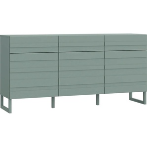 Sideboard FORTE Sideboards Gr. B/H/T: 164,6 cm x 82,4 cm x 41,6 cm, 3, grün (salbei) Sideboards