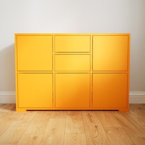 Sideboard Gelb - Sideboard: Schubladen in Gelb & Türen in Gelb - Hochwertige Materialien - 118 x 81 x 34 cm, konfigurierbar