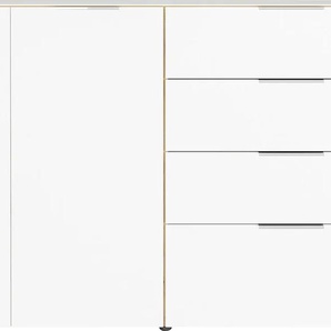 Sideboard GERMANIA Oakland Sideboards Gr. B/H/T: 184 cm x 102 cm x 42 cm, 4, weiß (navarra, eiche, nachbildung, weiß) Sideboards