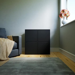 Sideboard Graphitgrau - Designer-Sideboard: Türen in Graphitgrau - Hochwertige Materialien - 79 x 79 x 34 cm, Individuell konfigurierbar