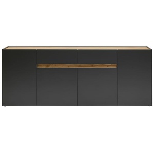 Sideboard - grau - Materialmix - 220 cm - 40 cm | Möbel Kraft