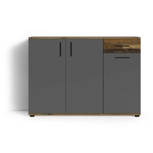 Sideboard - grau - Materialmix - 110 cm - 83,5 cm | Möbel Kraft