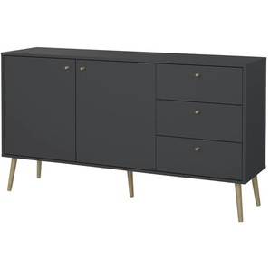 Sideboard - grau - Materialmix - 147,2 cm - 81,7 cm - cm 39,1 | Möbel Kraft