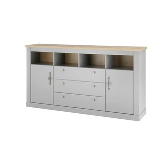 Sideboard - grau - Materialmix - 200 cm - 44 cm | Möbel Kraft
