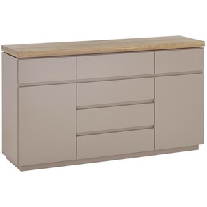 Xxxl Sideboard Palamos, Grau, Natur, Holz, Holzwerkstoff, Akazie, massiv, 2 Fächer, 6 Schubladen, 150x86x40 cm, Typenauswahl, Beimöbel erhältlich,