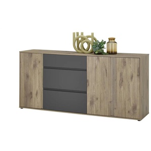 Sideboard - holzfarben - Materialmix - 186 cm - 85 cm - cm 42,0 | Möbel Kraft