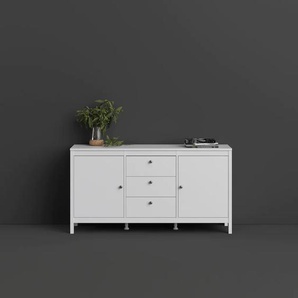 Sideboard HOME AFFAIRE Madrid Sideboards Gr. B/H/T: 151,2 cm x 79,7 cm x 38,4 cm, 3, weiß Sideboards pflegeleichte Folienbeschichtung, mit vielen Stauraummöglichkeiten