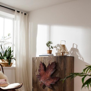 Sideboard HOME AFFAIRE Maple Sideboards Gr. B/H/T: 100 cm x 110 cm x 40 cm, beige (naturfarben) Sideboards Griff in Form eines Ahornblattes, aus Mangoholz, Breite 100 cm