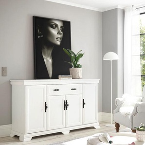 Sideboard HOME AFFAIRE Royal Sideboards Gr. B/H/T: 168 cm x 96 cm x 46 cm, 1, weiß (pinie dekor) Sideboard Sideboards Breite ca. 168 cm