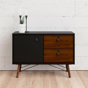 Sideboard HOME AFFAIRE Ry Sideboards Gr. B/H/T: 101,8 cm x 72,2 cm x 40,1 cm, 2, braun (schwarz matt, walnuss) Sideboards Sideboard mit 1 Tür und 2 Schubläden, auch in anderen Größen